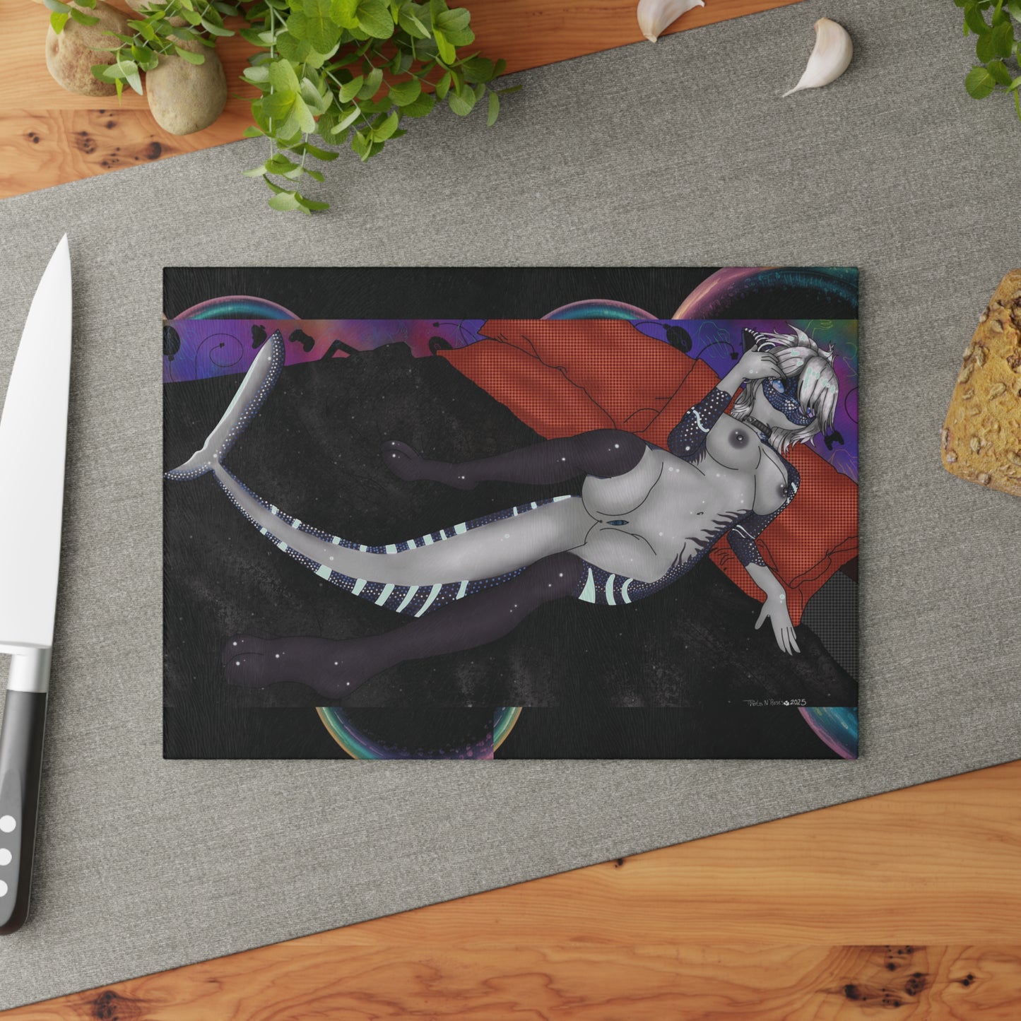 Sharkcoochie Glass Cutting Board