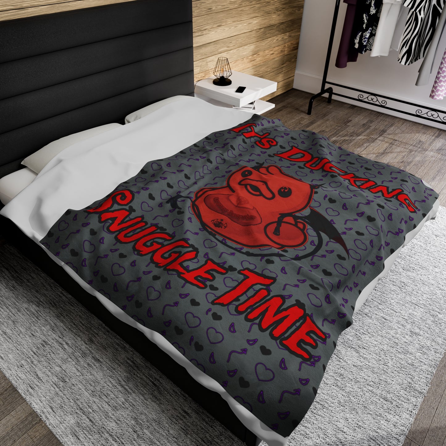 Duccubus Snuggles Velveteen Plush Blanket