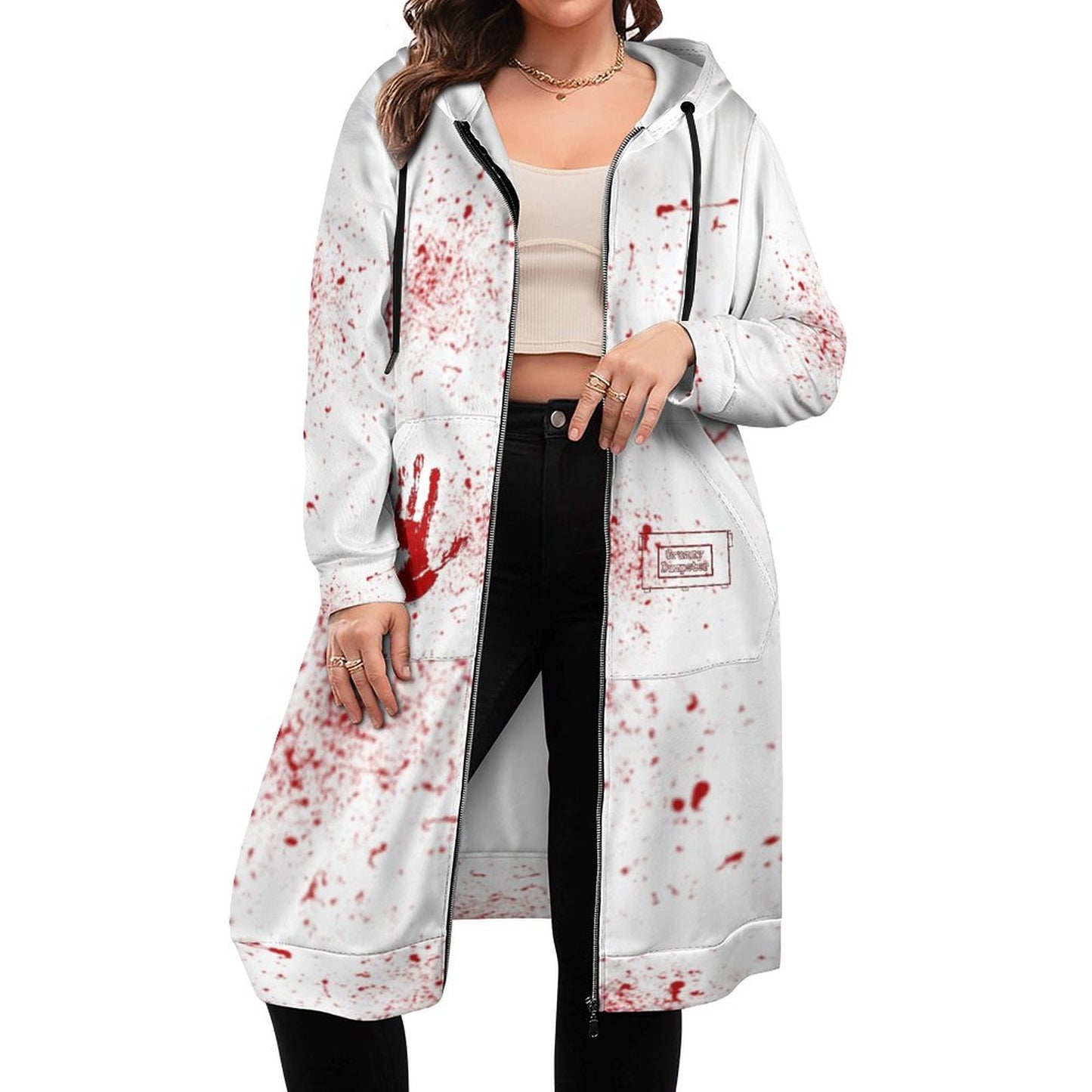 Blooodie Full Zipper Long Sleeve Hoodie