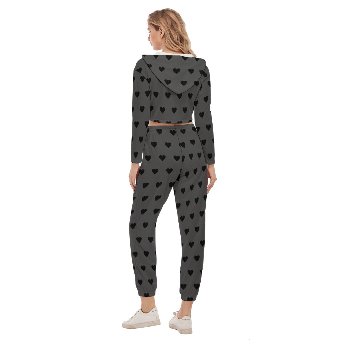 Heart Throb Crop Hoodie Set