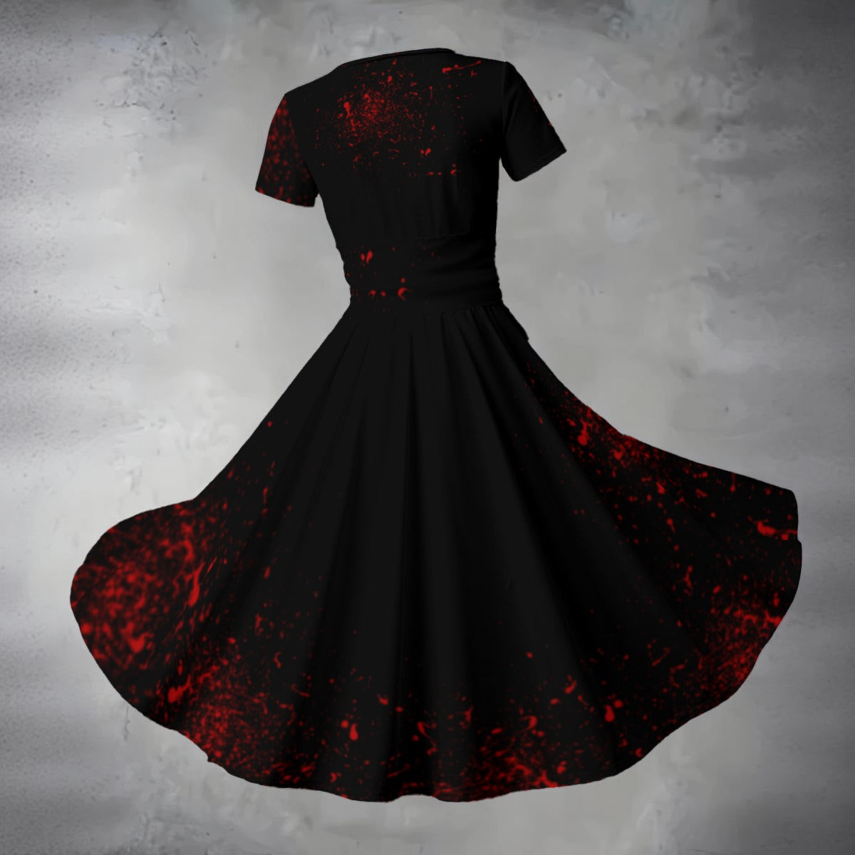 Feral Housewife Short Sleeve V Neck Midi Dress