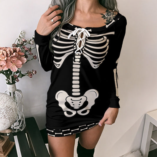 Skelestuff Lace-Up Sweatshirt