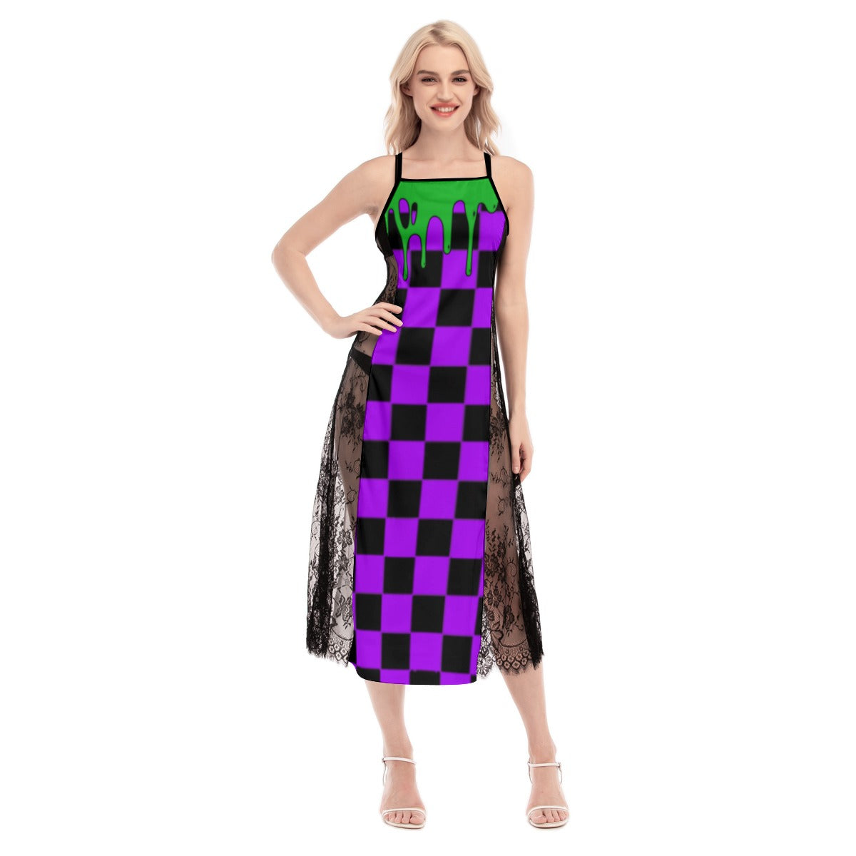 Nightshift Lace Cami Cross Back Dress