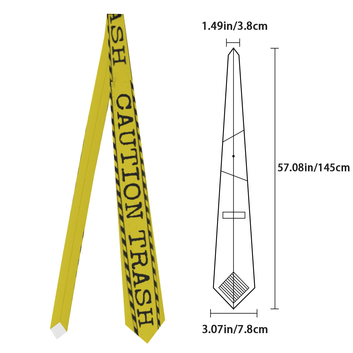 Caution Trash Unisex Tie