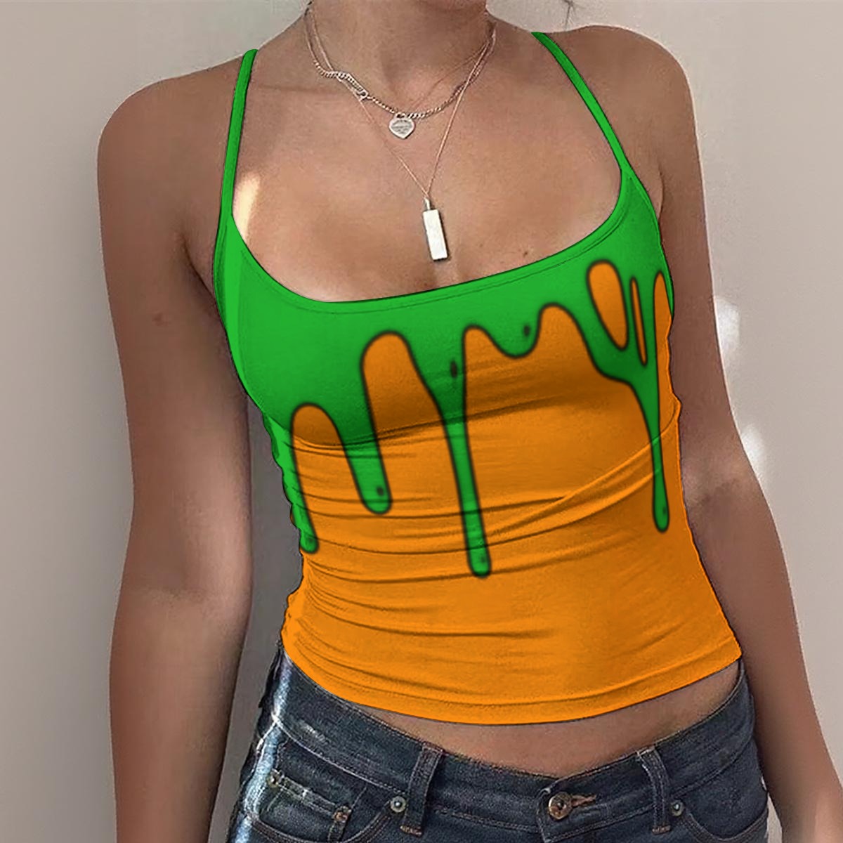 Slime Time Spaghetti Strap Tank Top