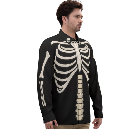 Reap and Sow Imitation Silk Long-Sleeved Shirt