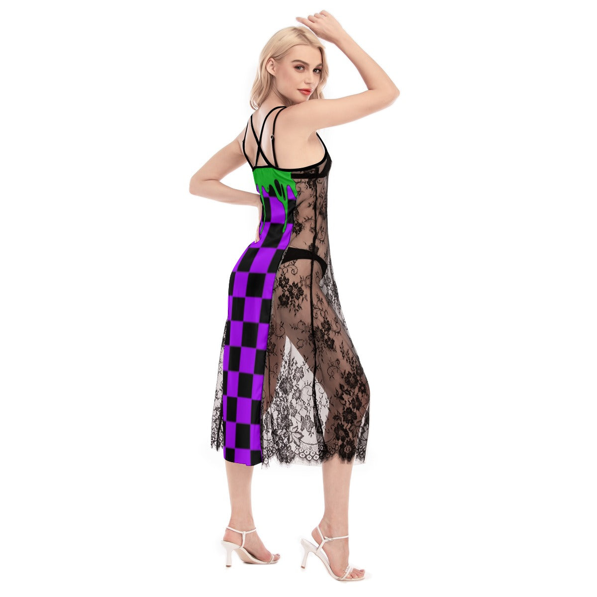 Nightshift Lace Cami Cross Back Dress