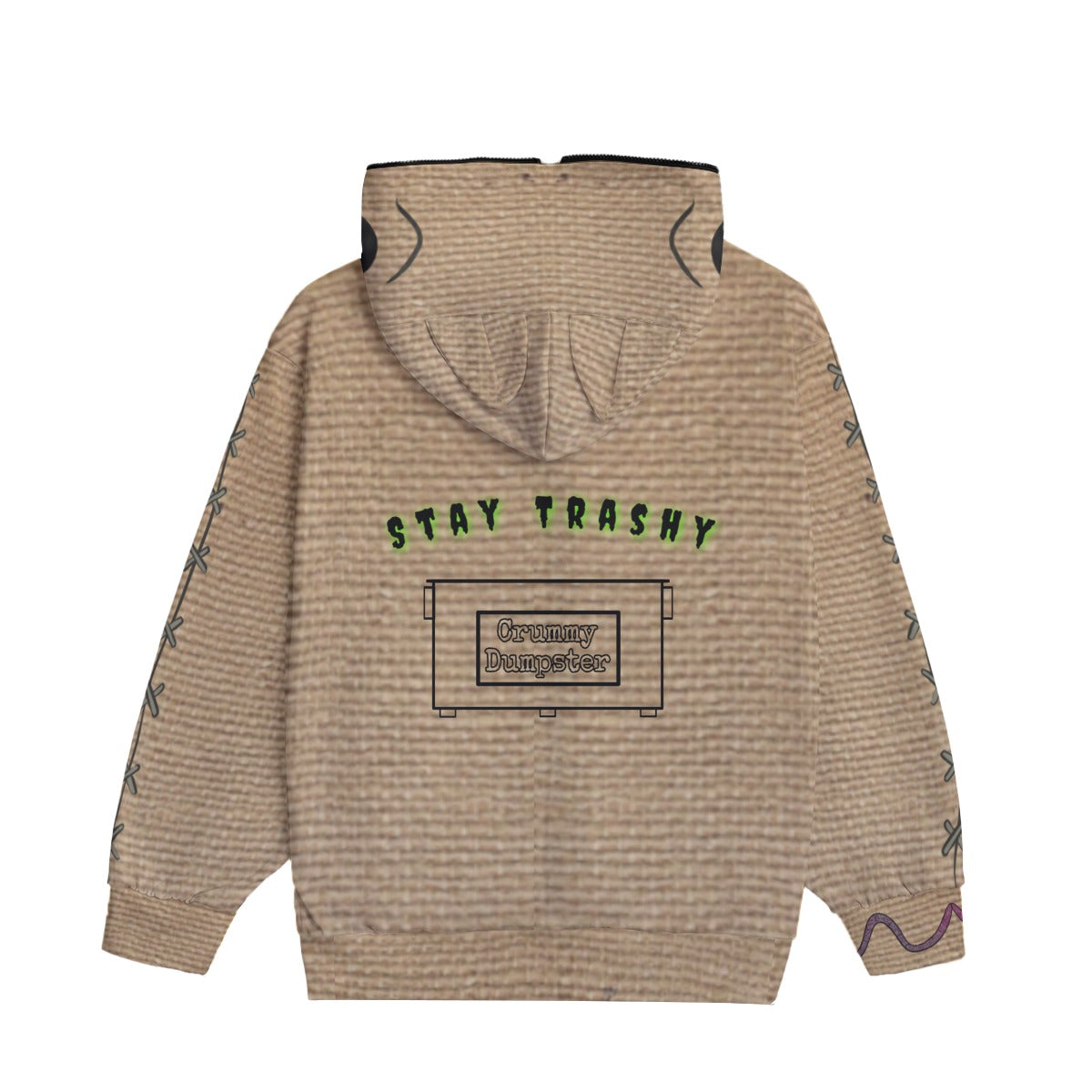 Split a Seam Hoodie With Full Zipper Closure