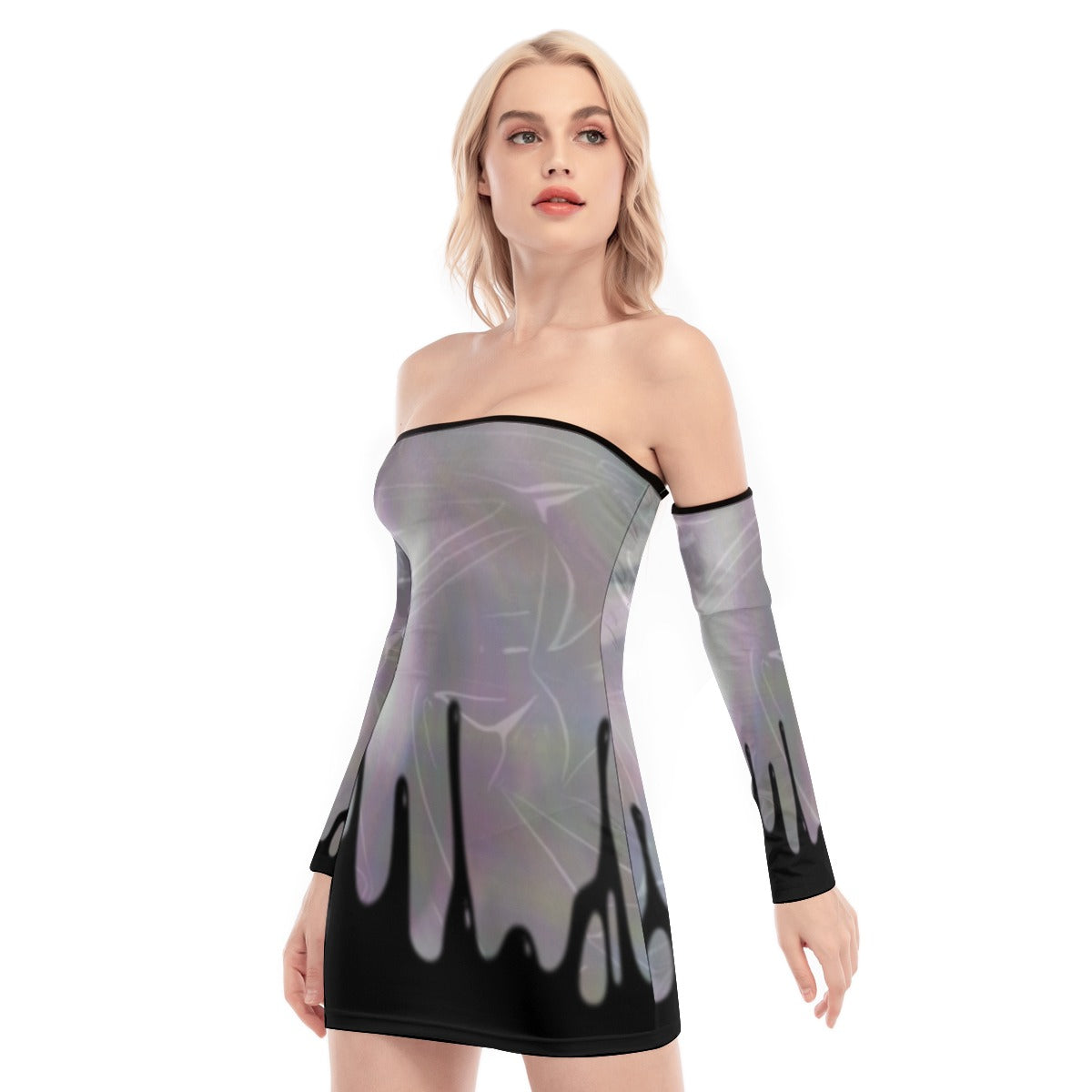Hexxus Off-shoulder Back Lace-up Dress