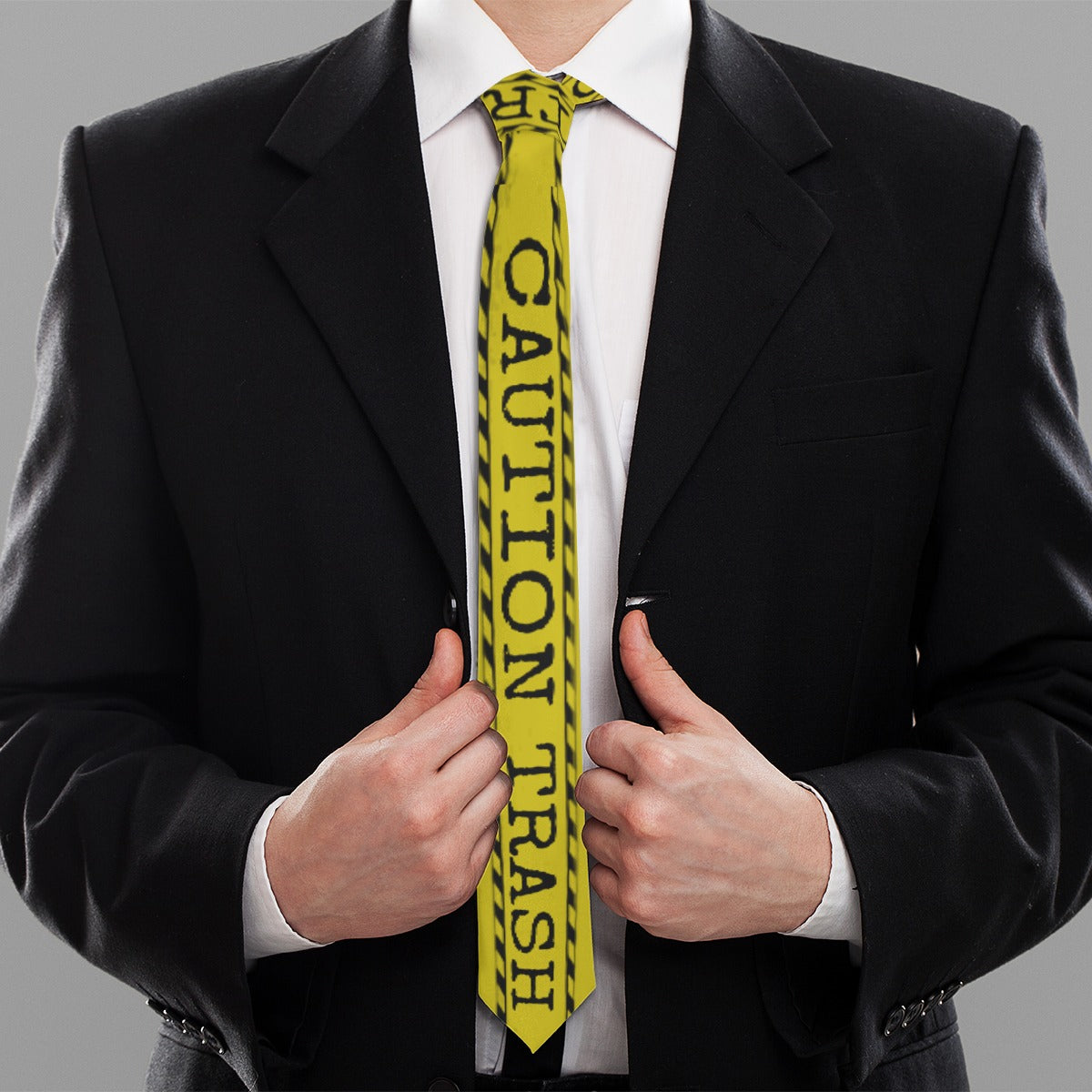 Caution Trash Unisex Tie