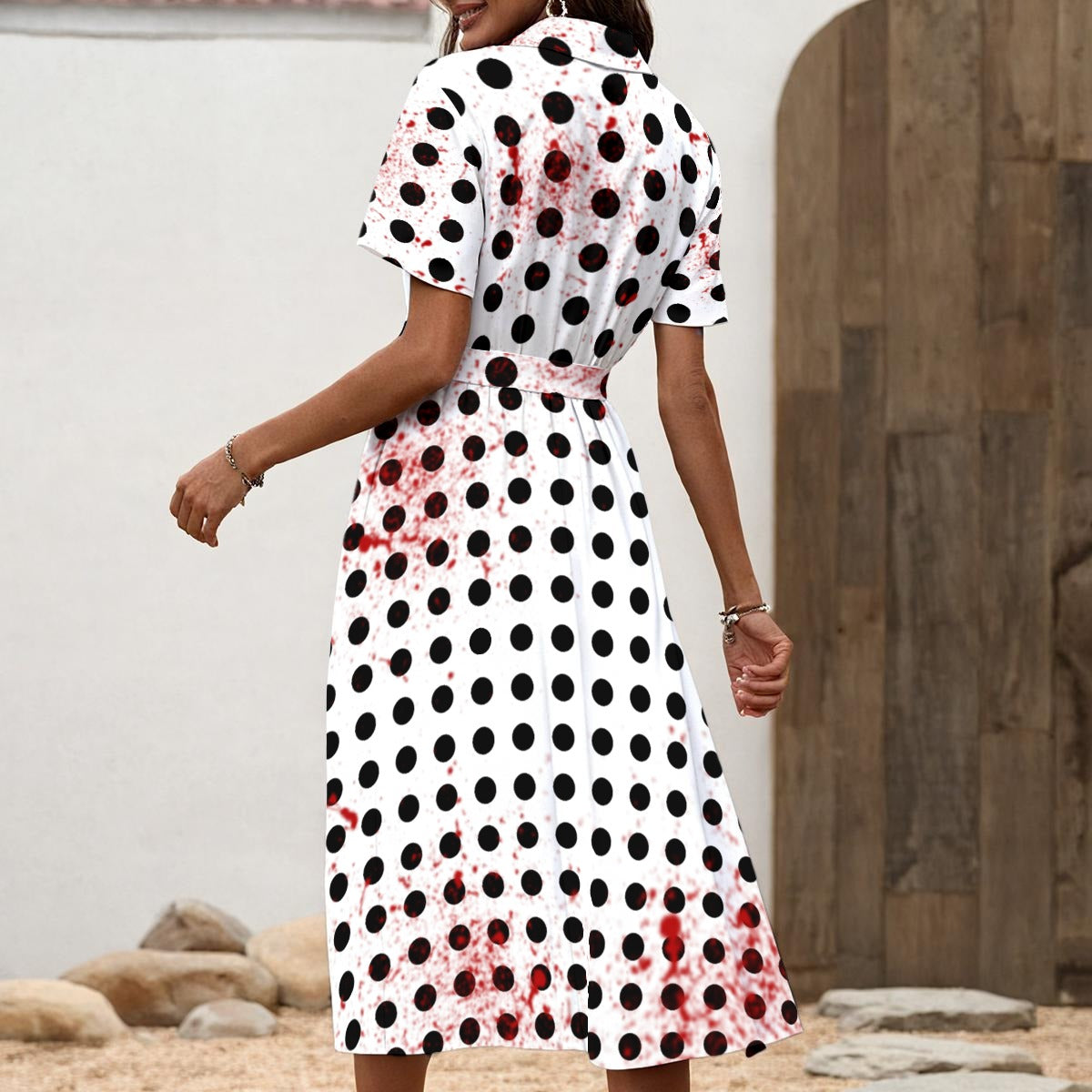 Casual Spree Shirt Dress with Waist Tie