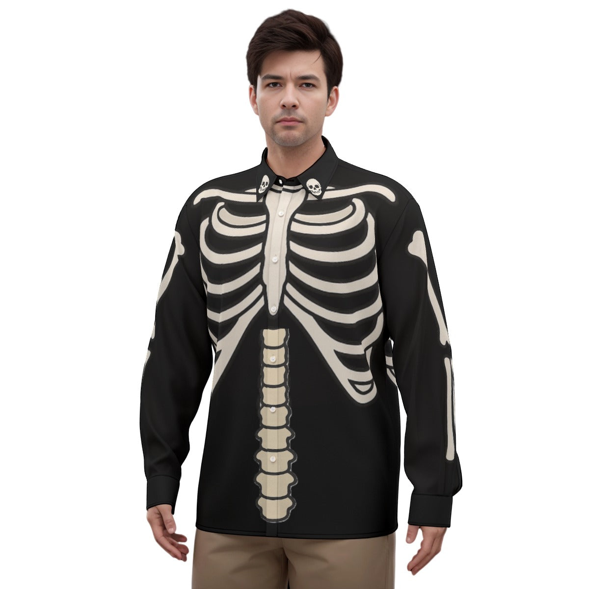 Reap and Sow Imitation Silk Long-Sleeved Shirt
