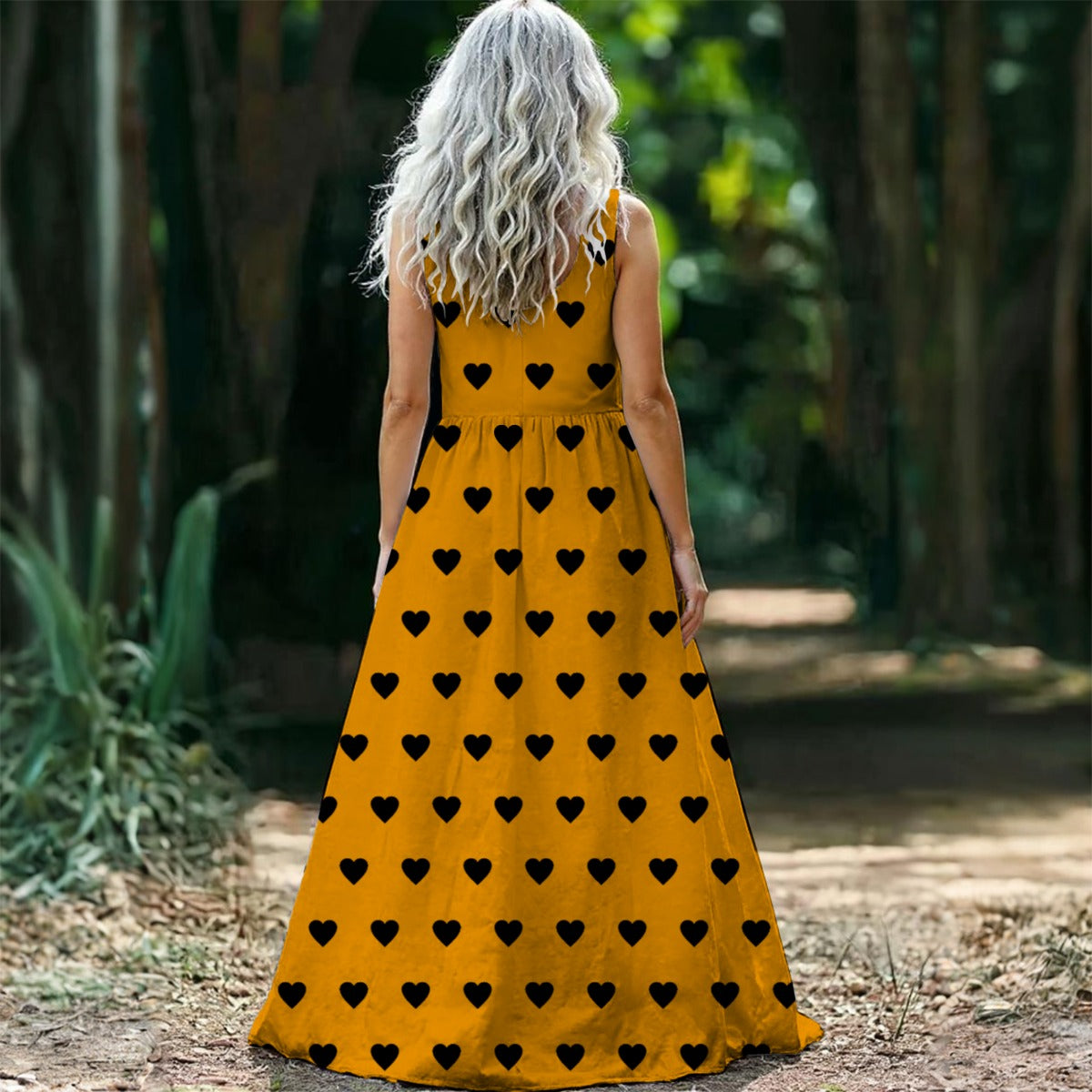Heart Throb Orange Sleeveless Maxi Dress