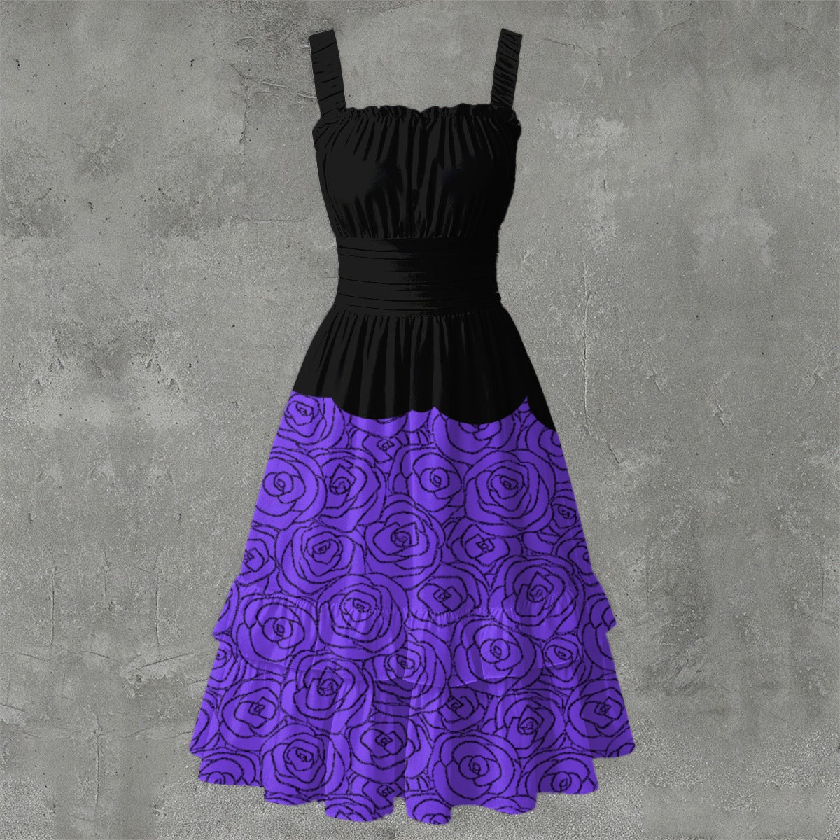 Purp Ruffle Hem Dress