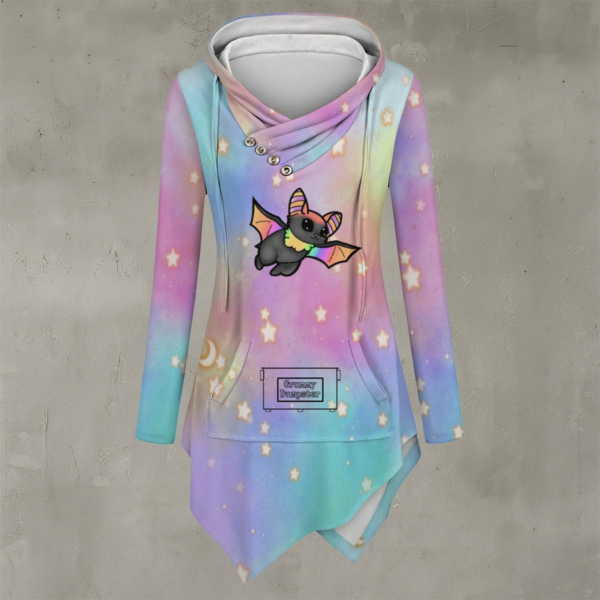 Frootgully Asymmetric Hem Hoodie