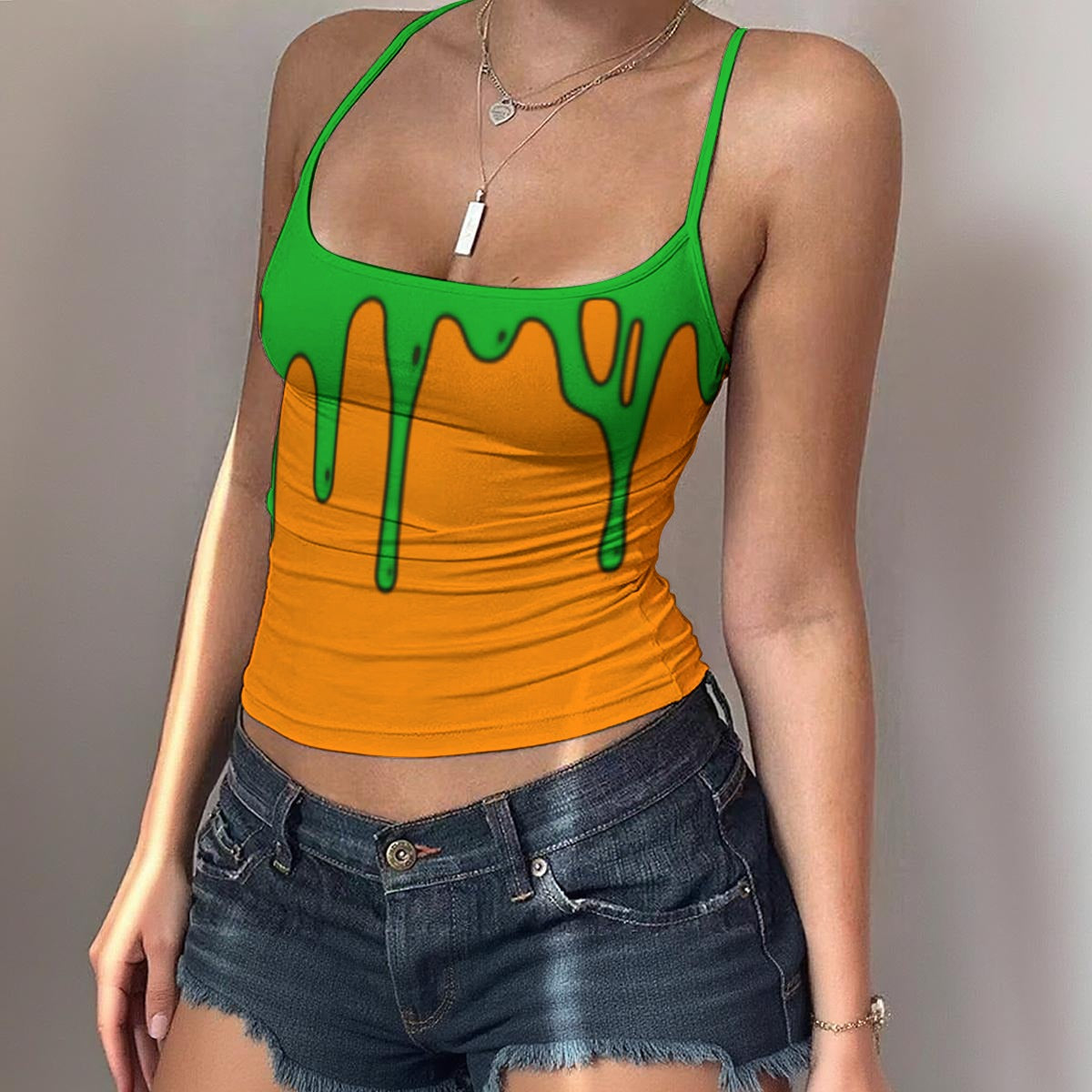 Slime Time Spaghetti Strap Tank Top