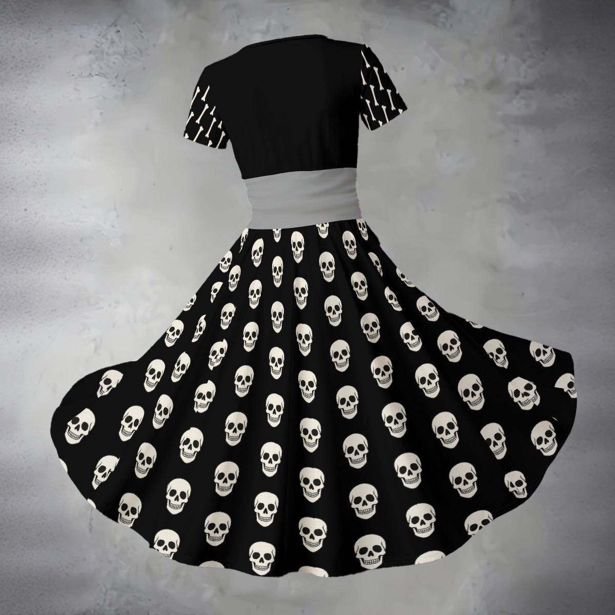 Skulls Of My Enemies V Neck Midi Dress