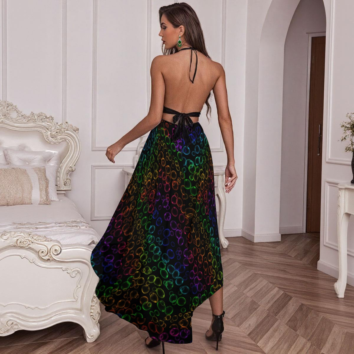 Rainbubble Mesh Lace Gown