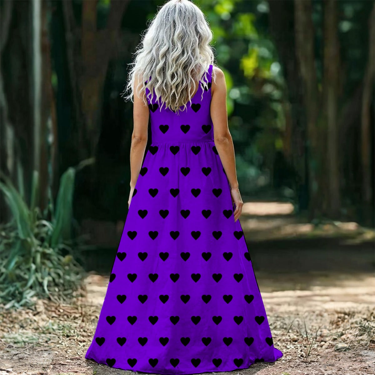 Heart Throb Purple Sleeveless Maxi Dress