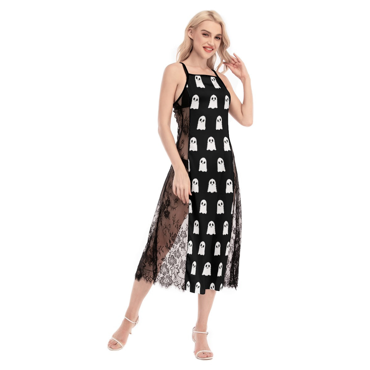 Bootay Lace Cami Cross Back Dress