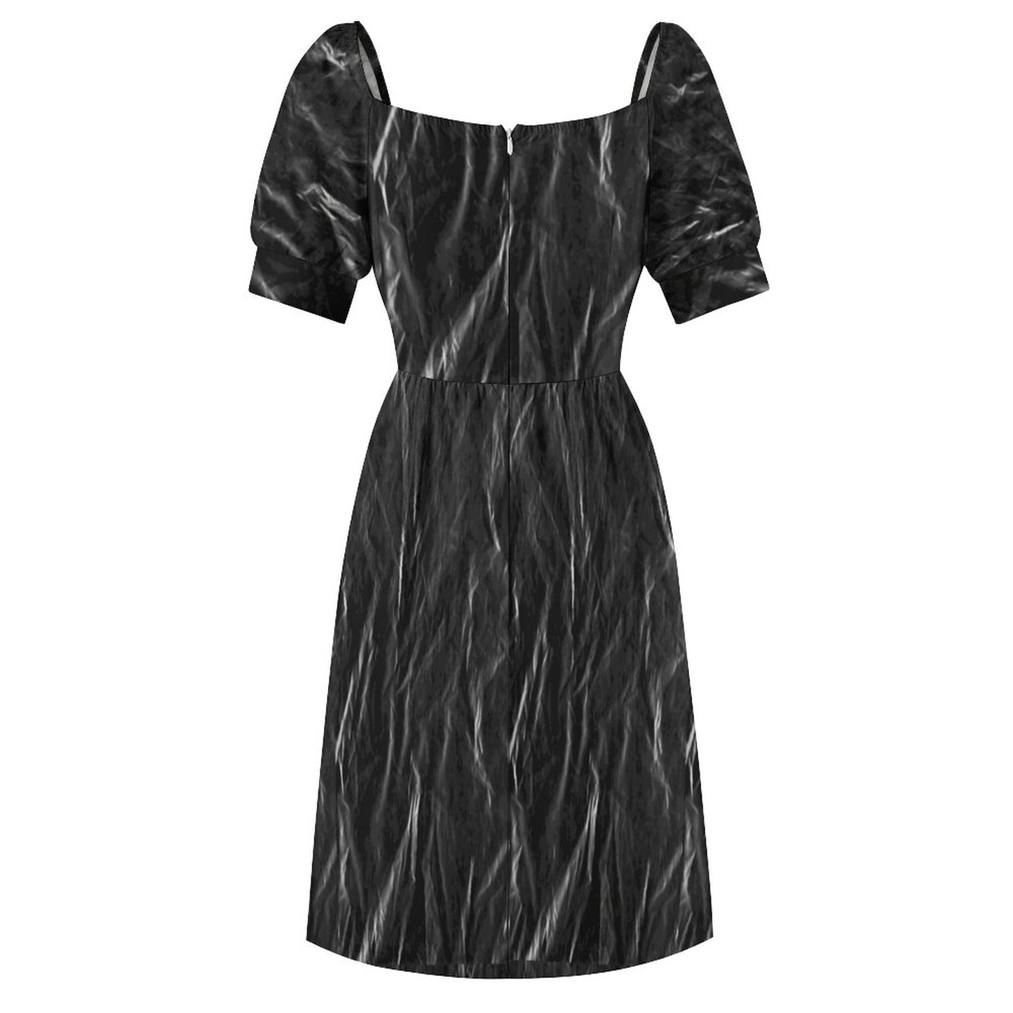 Trashbaggy Short Sleeve V Neck Lovely Dress (All-Over Printing)