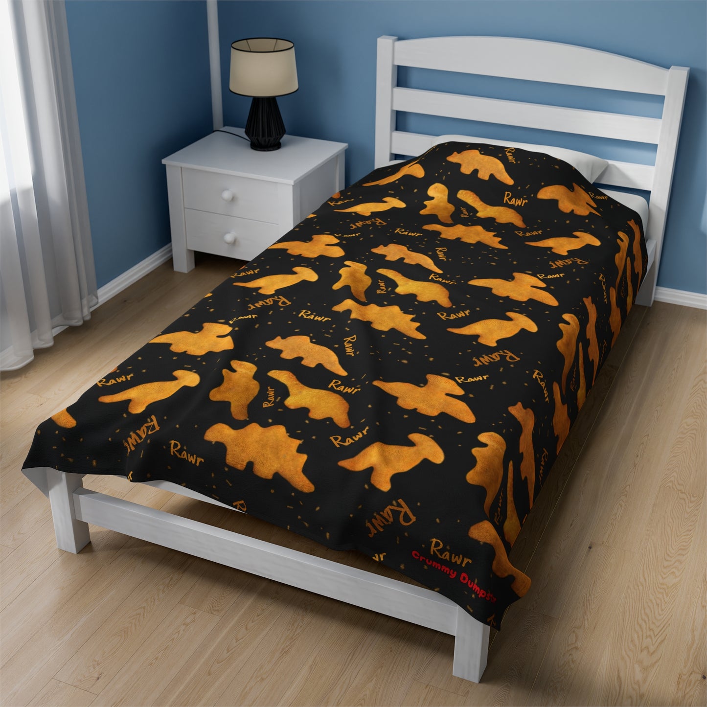 Dino Nuggies Velveteen Plush Blanket