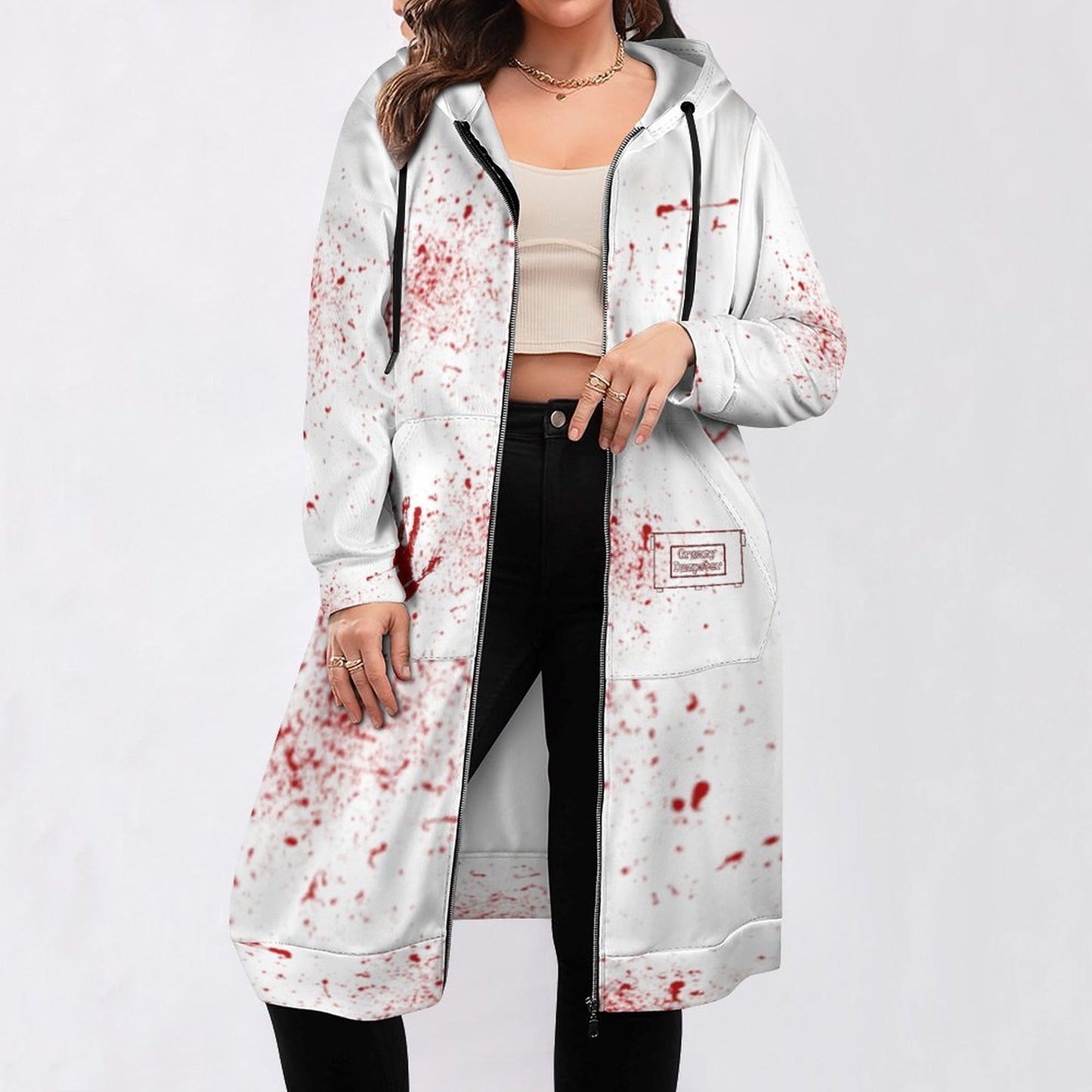 Blooodie Full Zipper Long Sleeve Hoodie