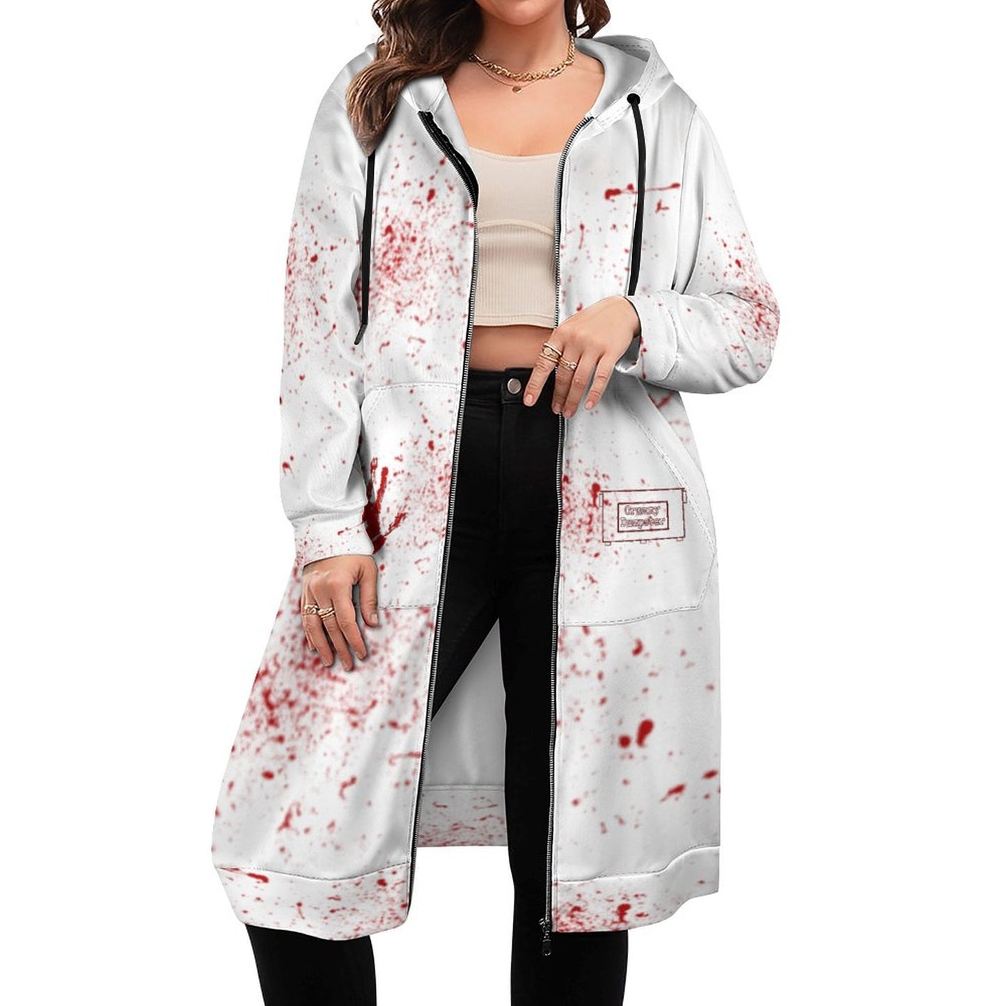 Blooodie Full Zipper Long Sleeve Hoodie
