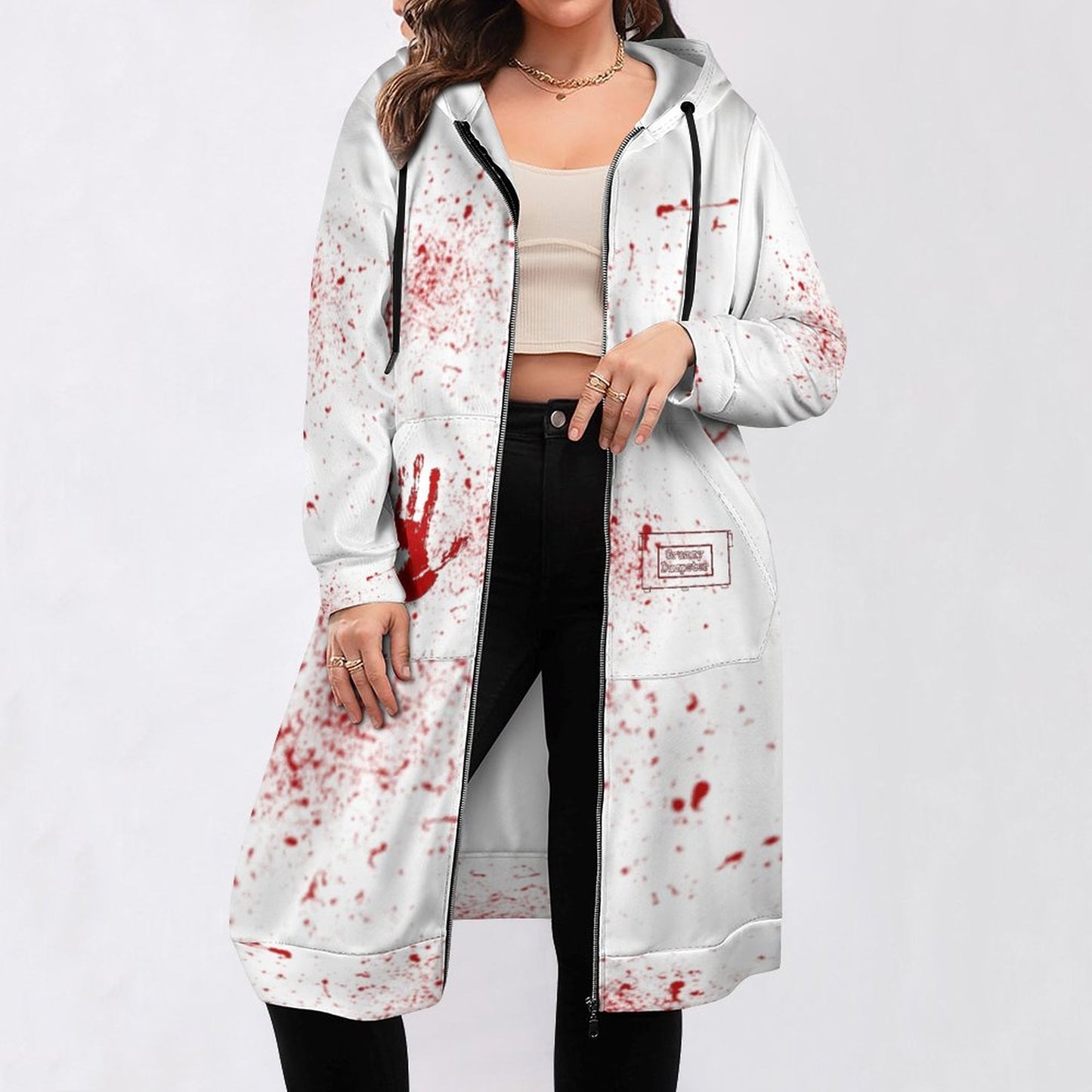 Blooodie Full Zipper Long Sleeve Hoodie