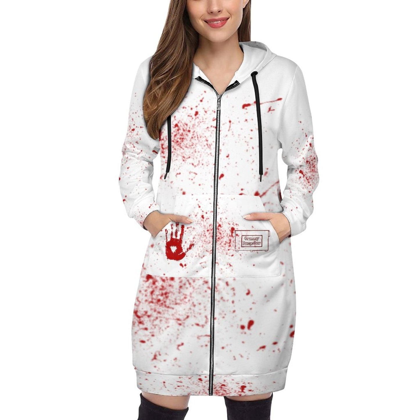 Blooodie Full Zipper Long Sleeve Hoodie