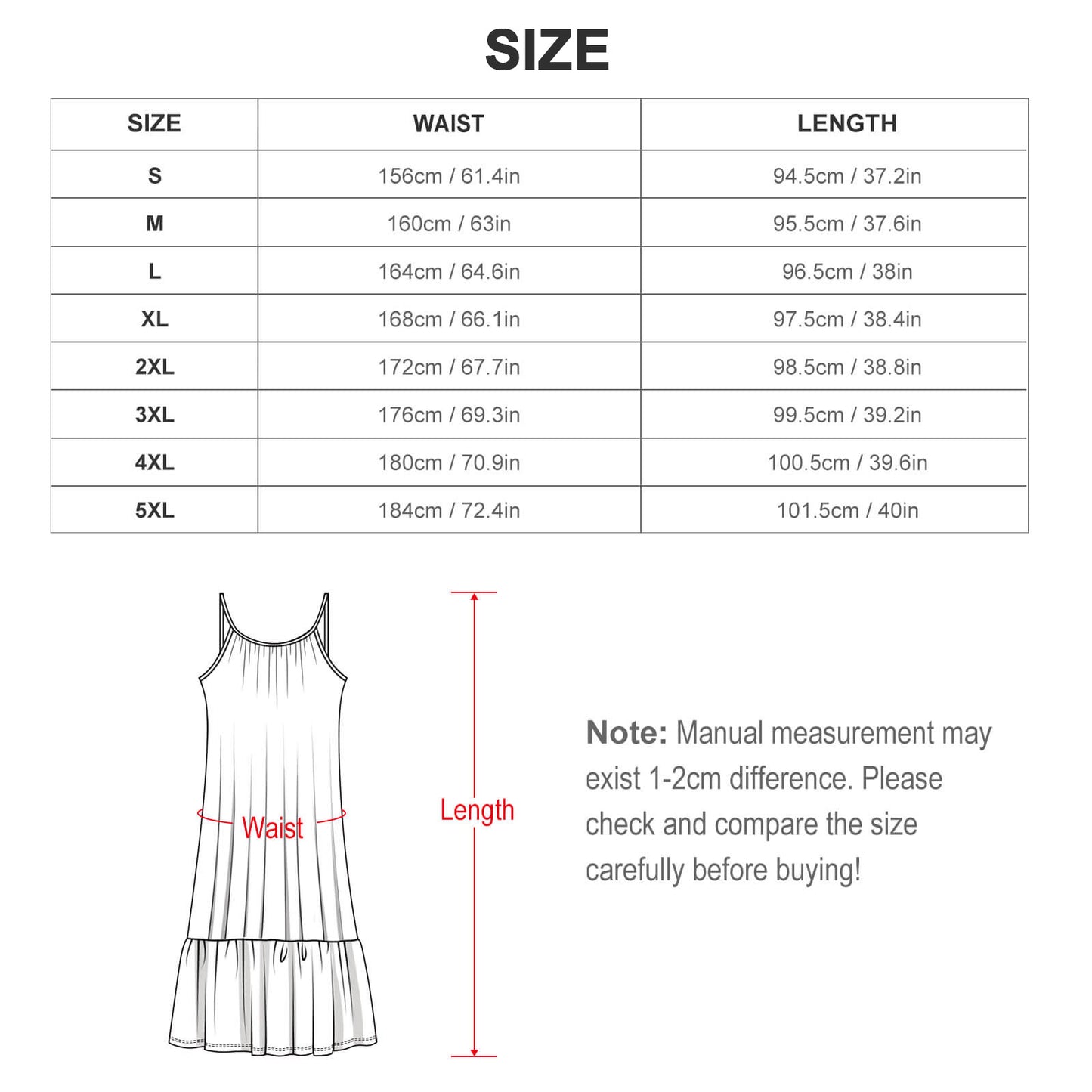 Caution Trash Spaghetti Strap Dress (All-Over Printing)