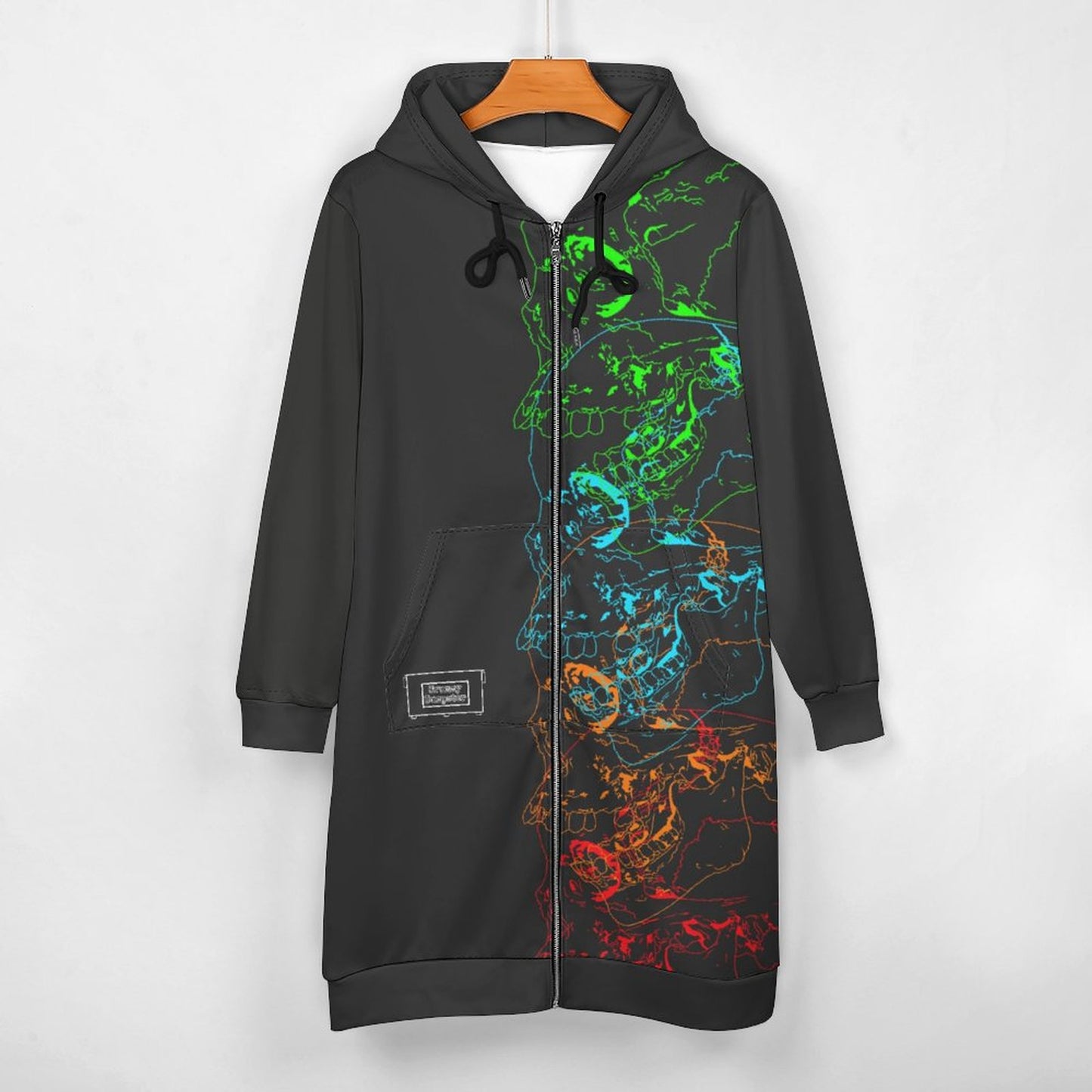 Skullcap Full Zipper Long Sleeve Hoodie