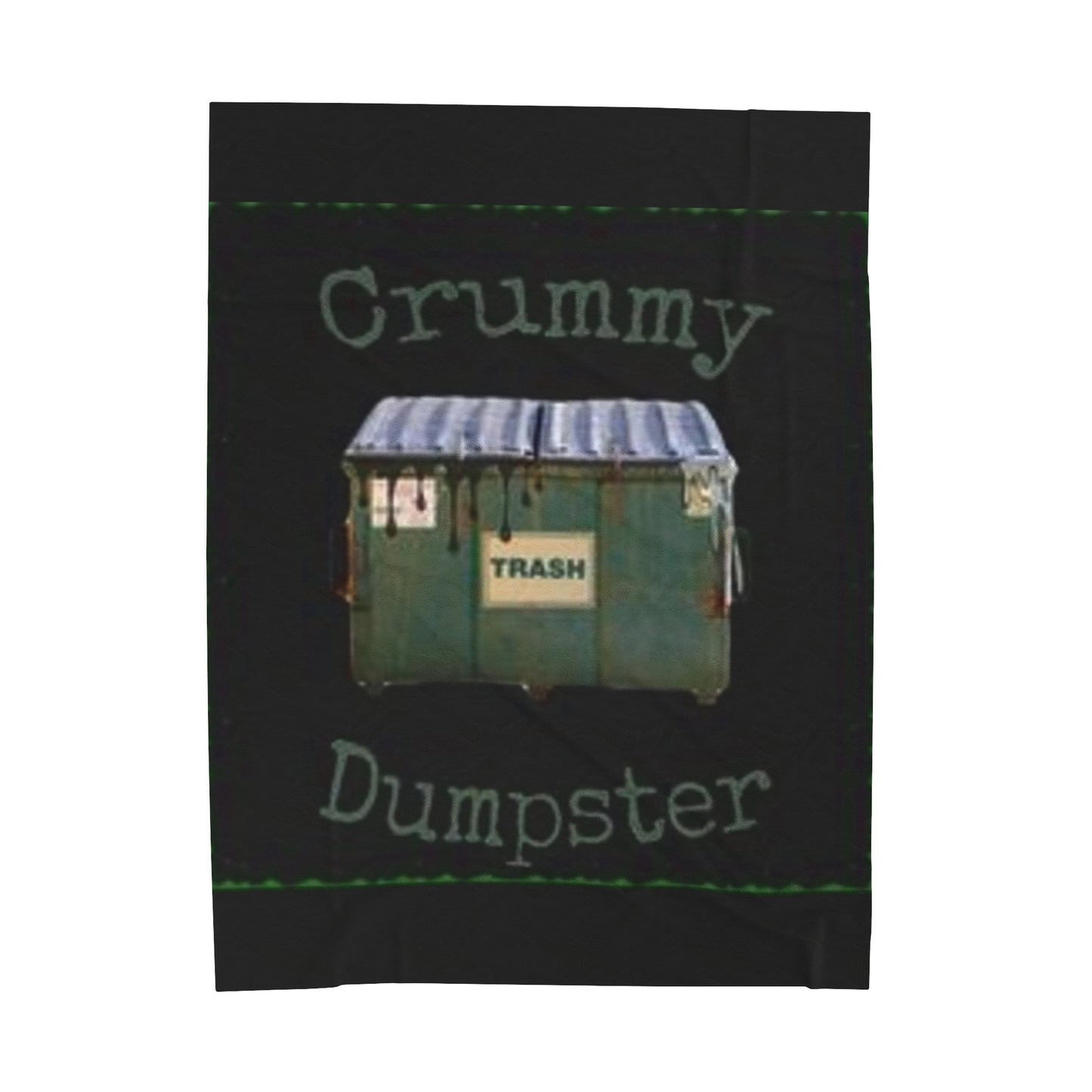 Crummy Dumpster Logo Velveteen Plush Blanket