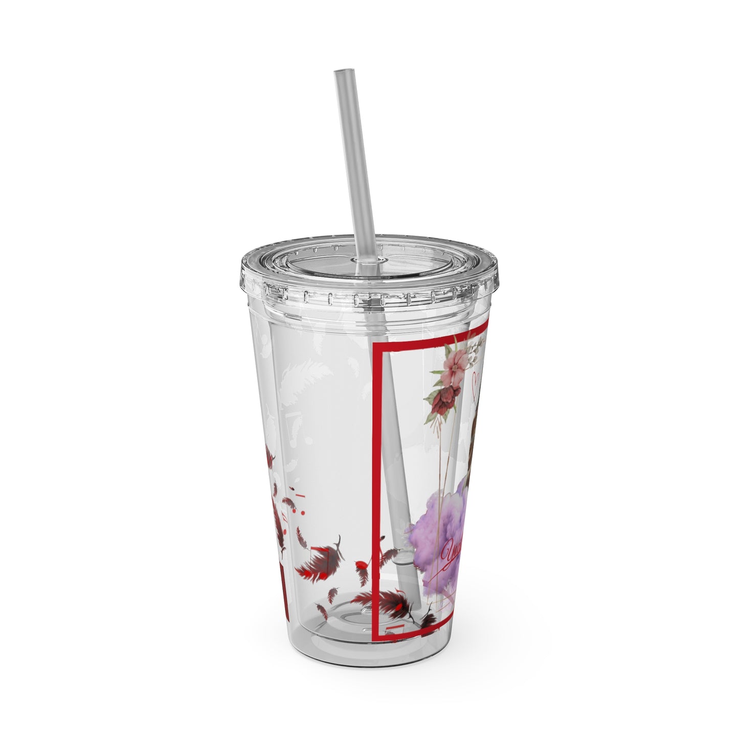 Yocilly's Angels Tumbler with Straw, 16oz