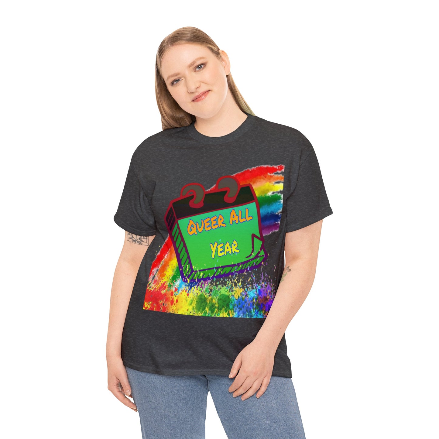 Queer All Year Unisex Heavy Cotton Tee