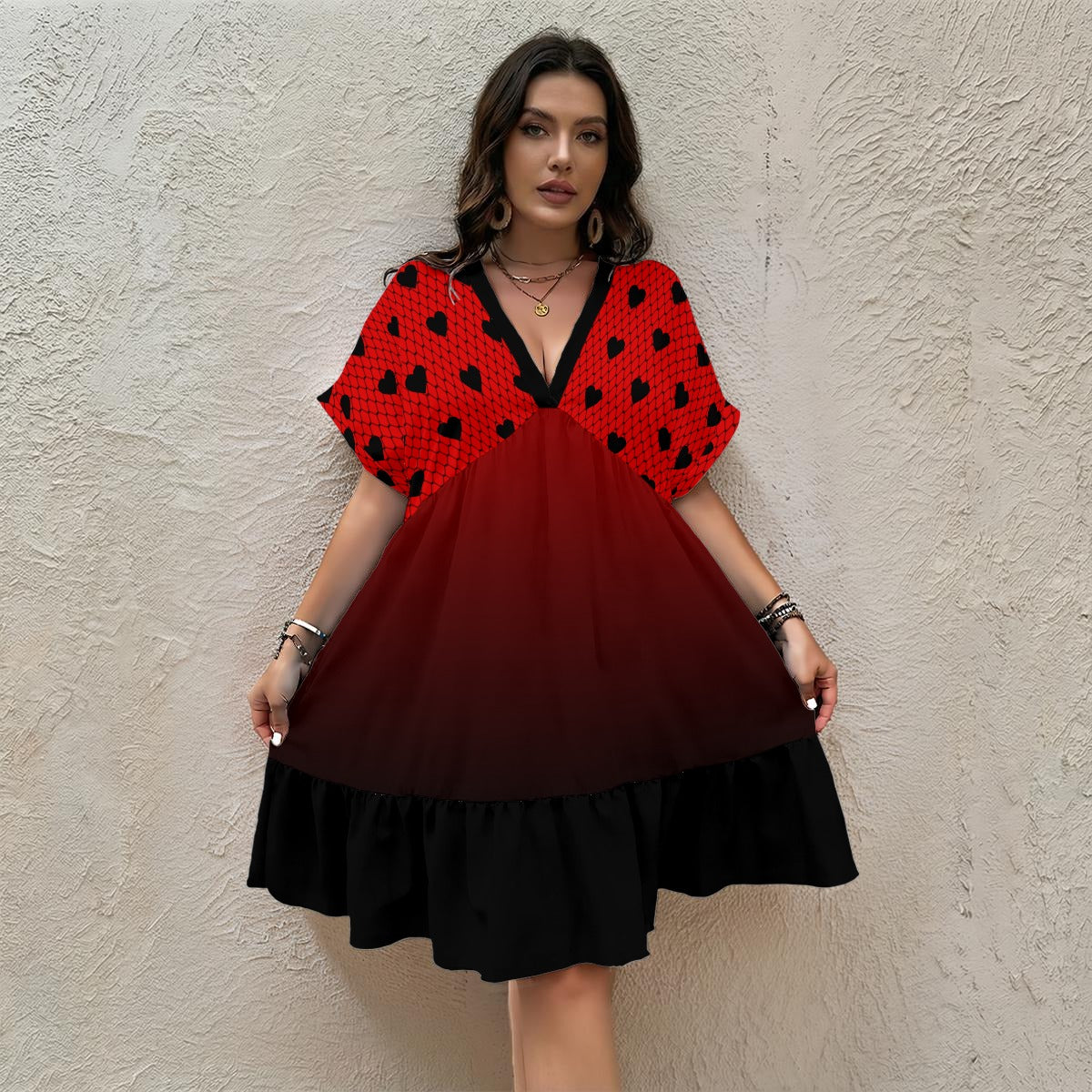 Bittersweet V-Neck Short Sleeve Dress