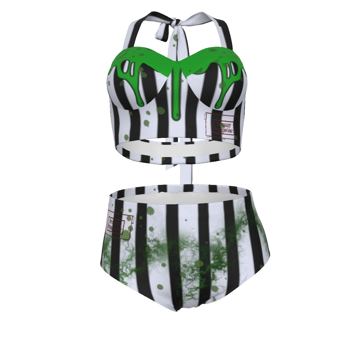 Beetle Gross Swimsuit Set With Halter