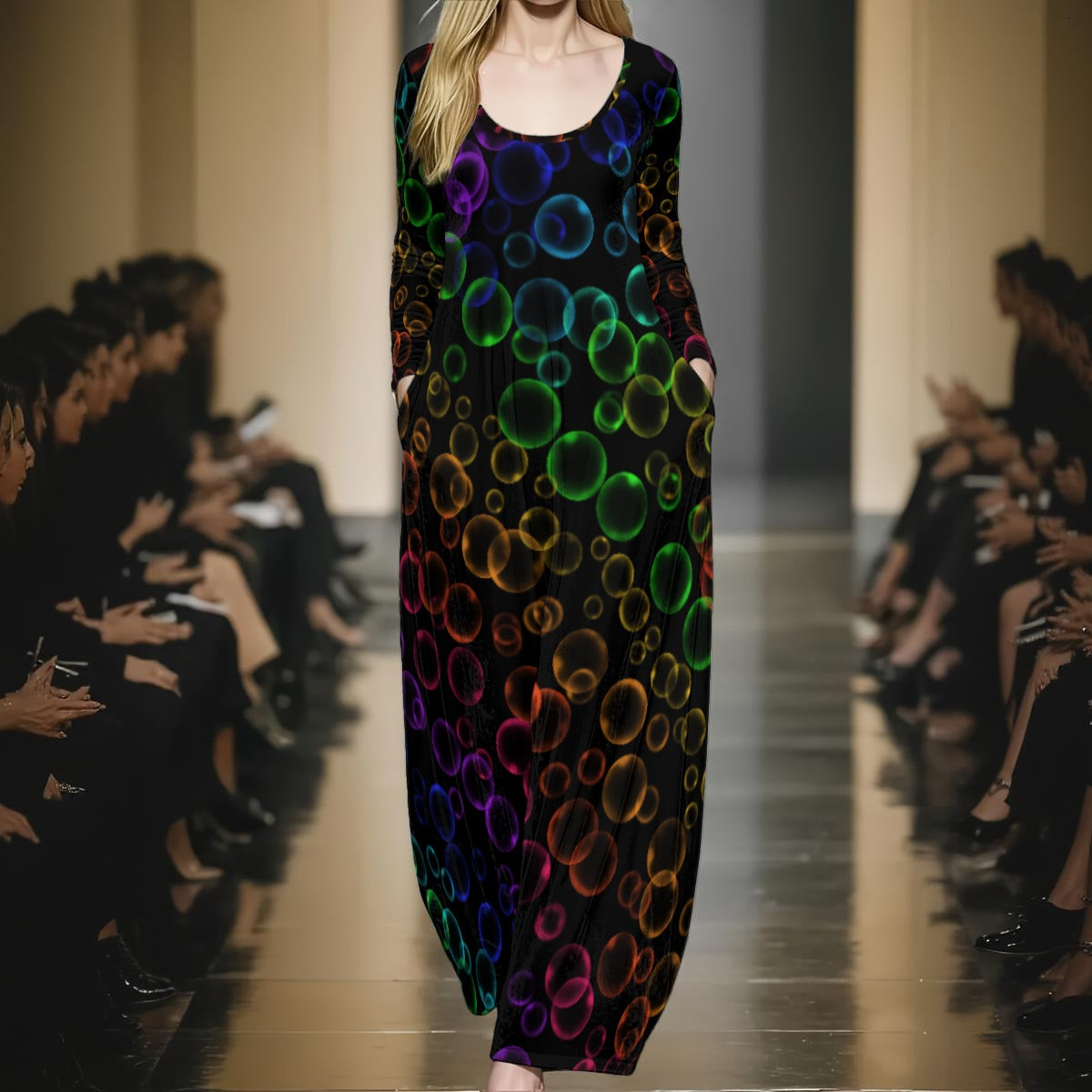 My Bubbles Velvet Shine Maxi Dress