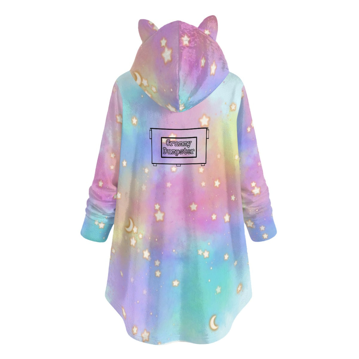 Ooooh Stars! Flannel Hoodie with Cat Ears