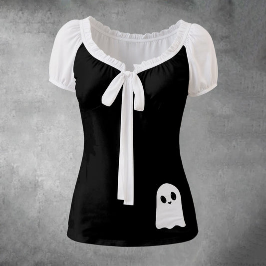 Phantom Puff Sleeve Pleated Shirt