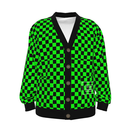 Check Yourself Knitted Fleece Cardigan
