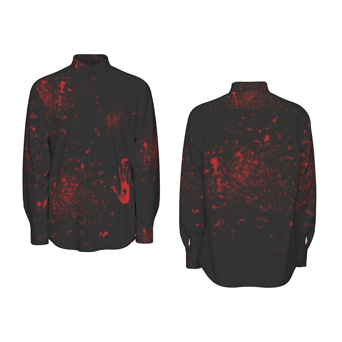 Darkblood Men's Long Sleeve Shirt | 115GSM Cotton poplin