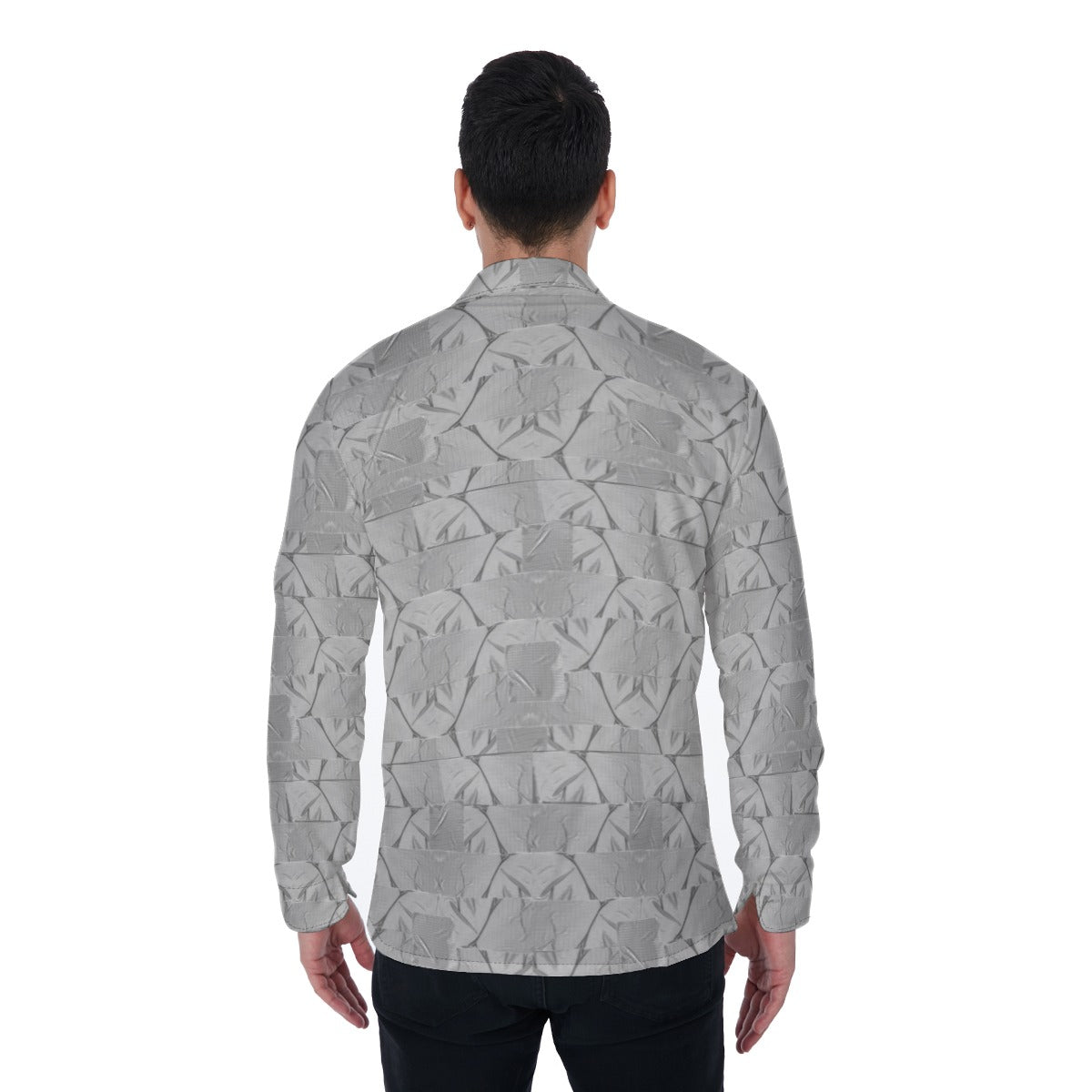 Ducted Print Men's Long Sleeve Shirt