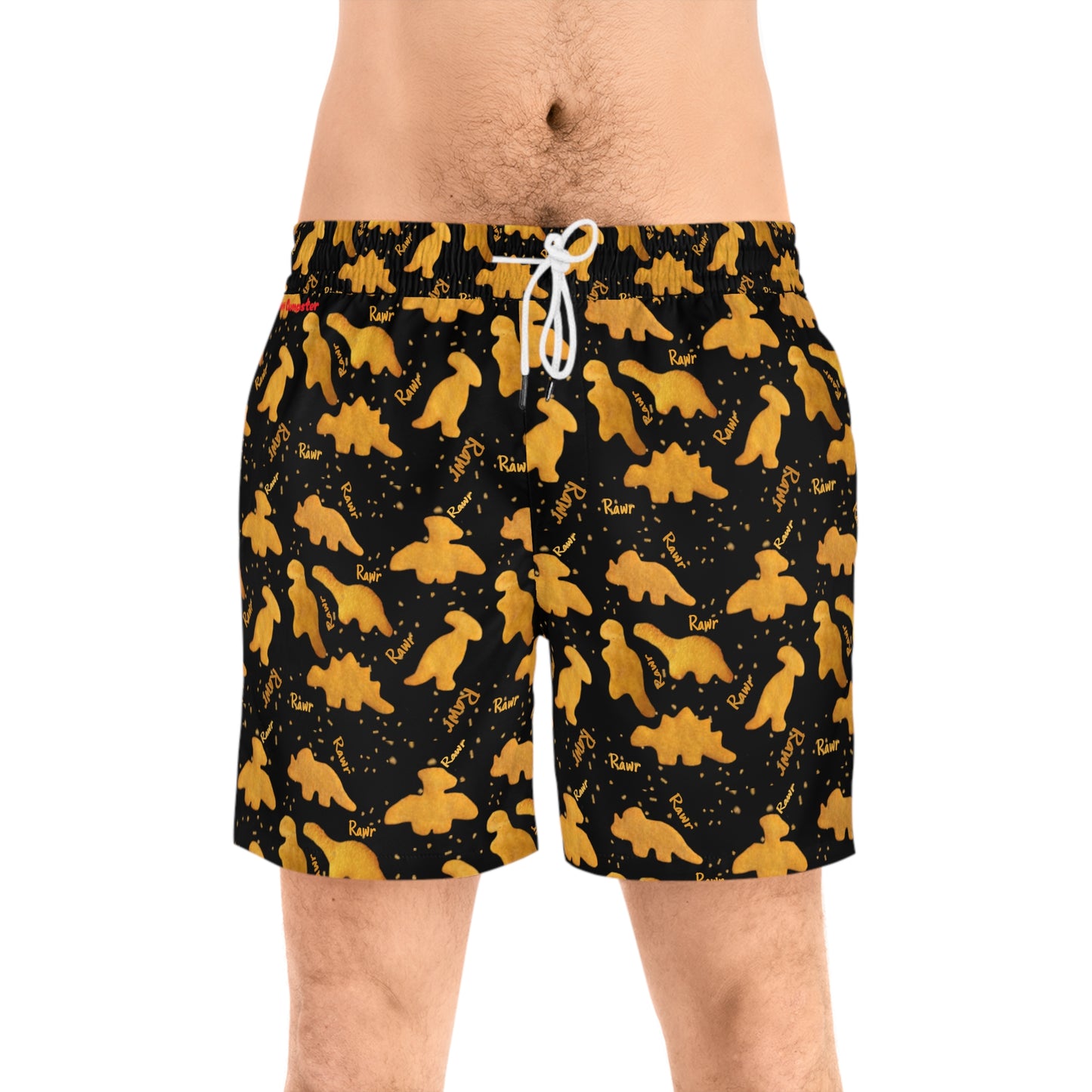 Dino Nuggies Mid-Length Swim Shorts (AOP)