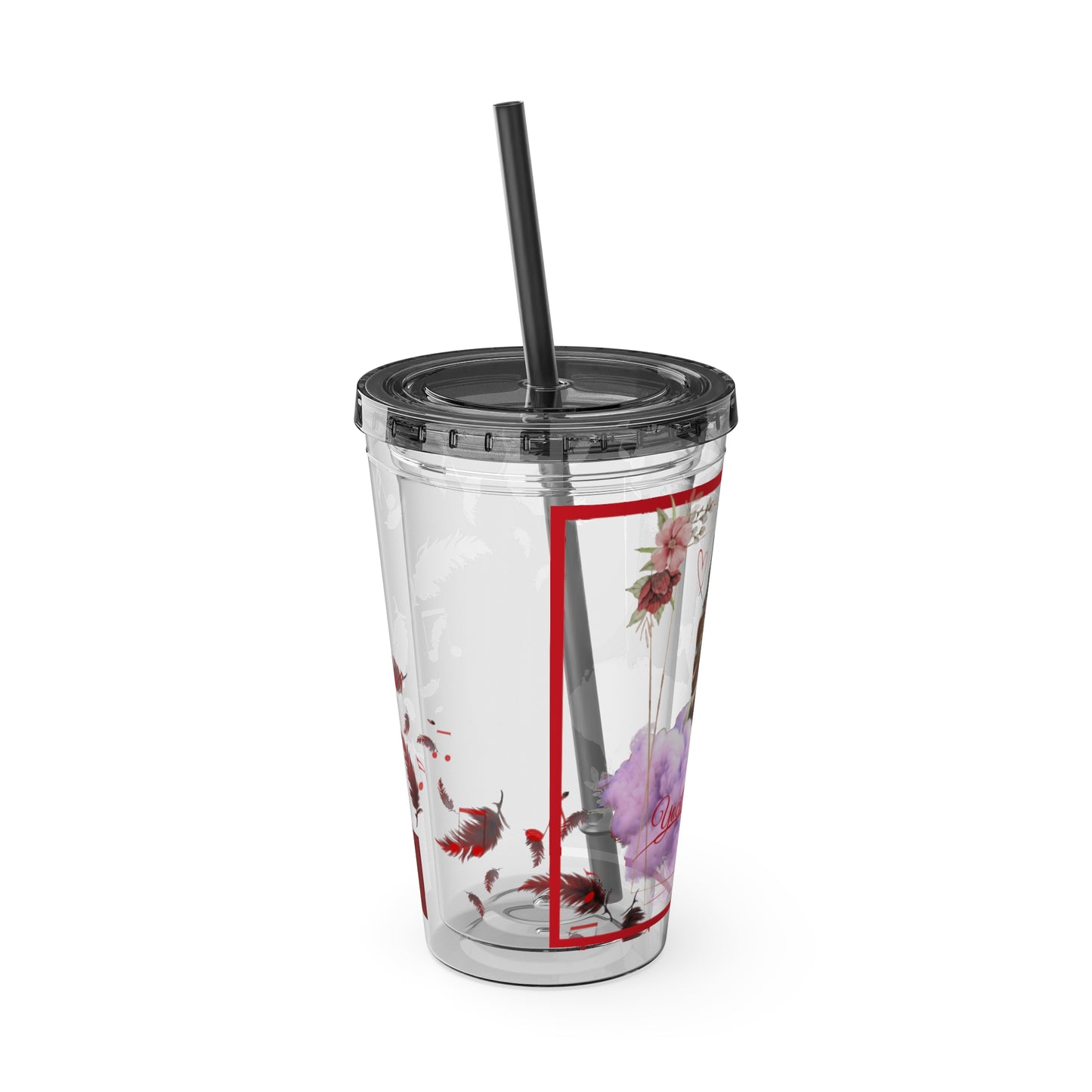 Yocilly's Angels Tumbler with Straw, 16oz