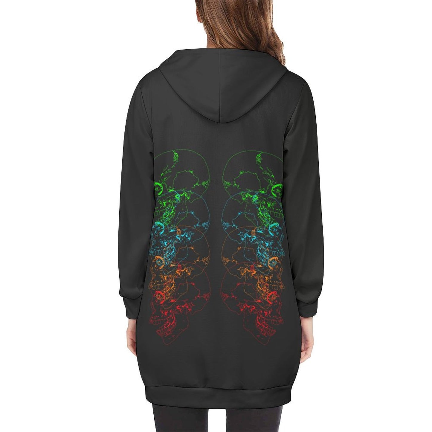 Skullcap Full Zipper Long Sleeve Hoodie
